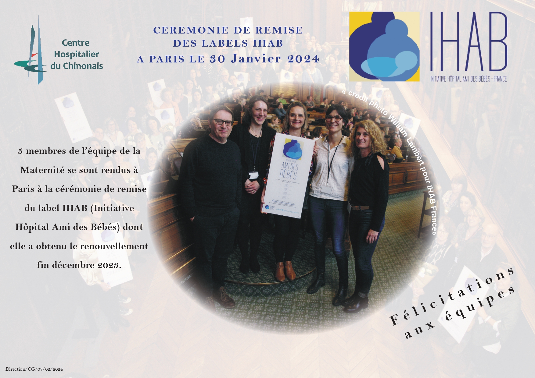 C R Monie Remise Des Labels Ihab Centre Hospitalier Du Chinonais